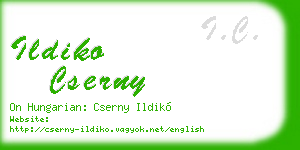 ildiko cserny business card