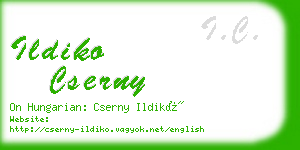 ildiko cserny business card